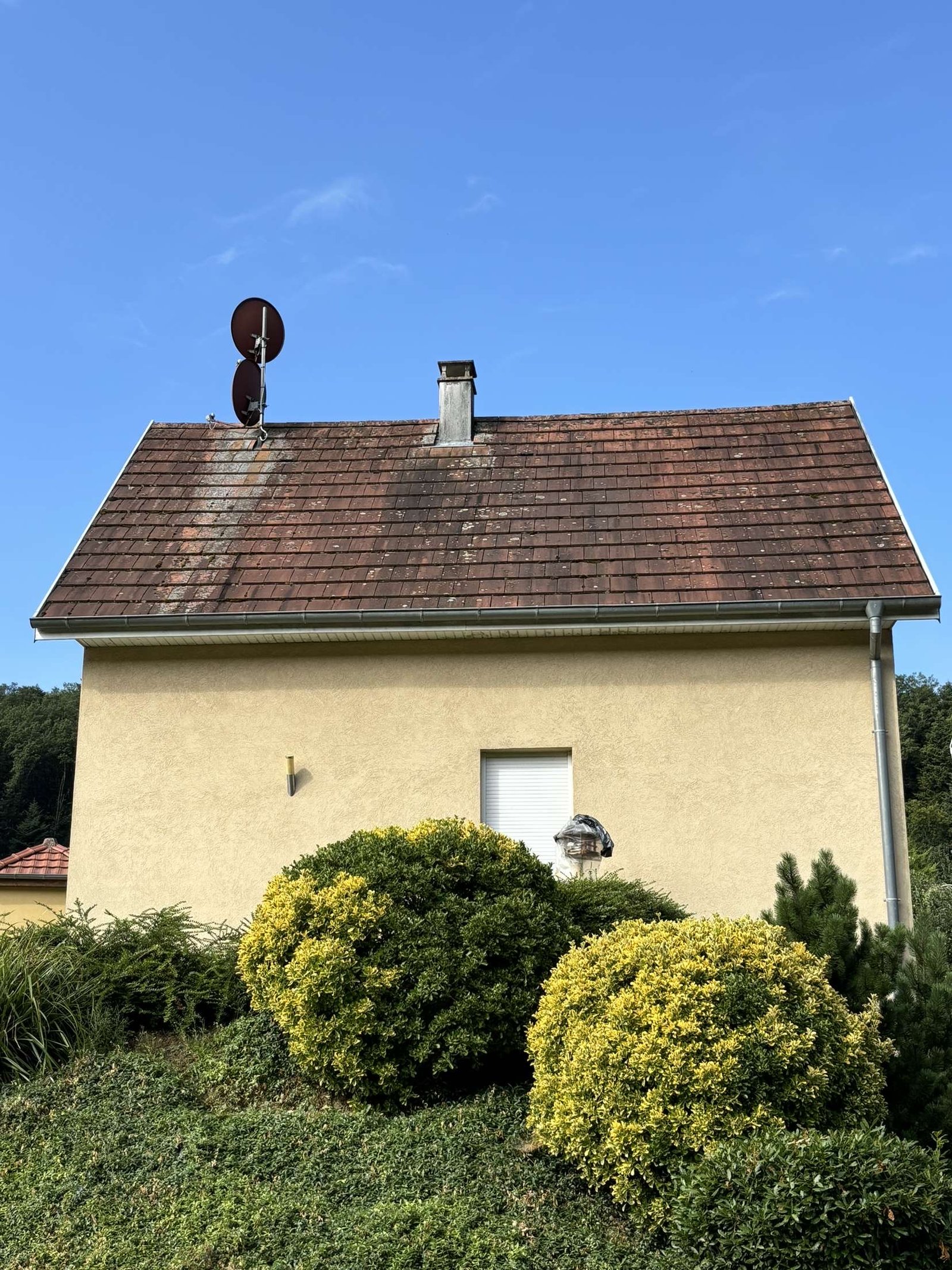 avant nettoyage toiture belle maison haut rhin