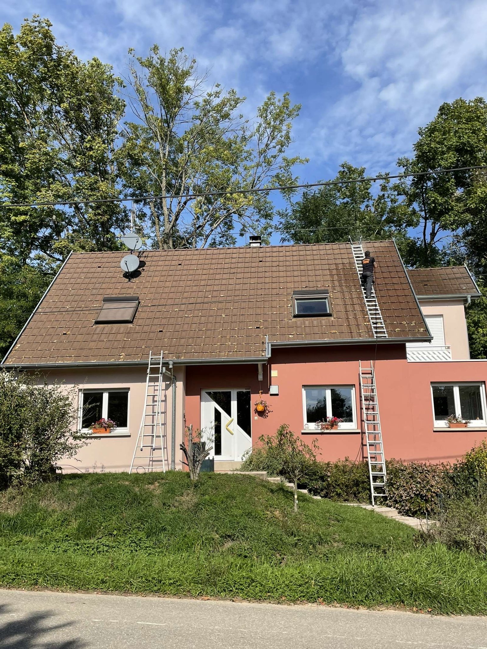 Nettoyage toiture avant